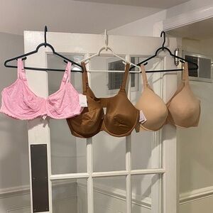Bundle of (3) Auden size 46DD  Bras New With Tags